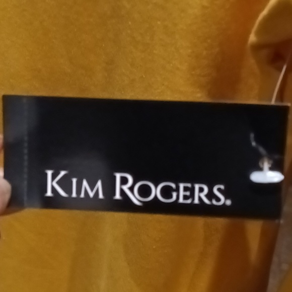 NWT KIM ROGERS gold crew neck 3/4 blouse Size XL - Picture 8 of 8